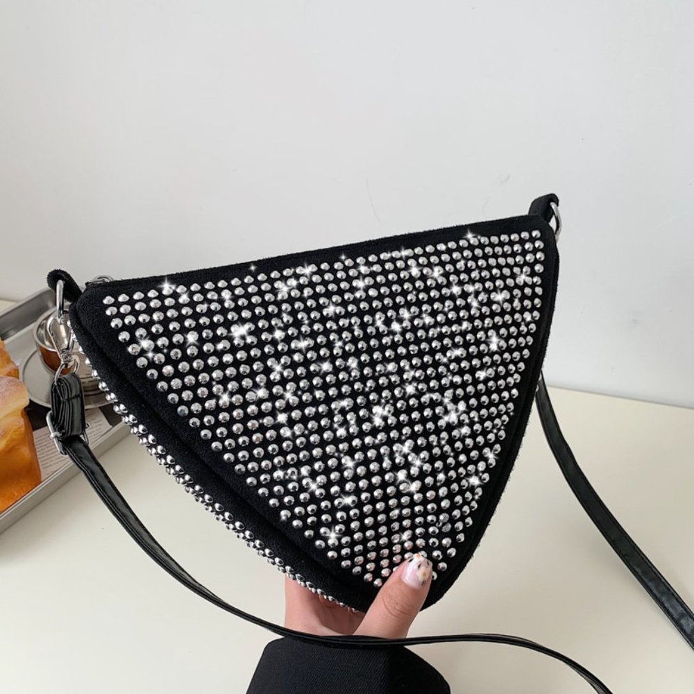 Bling Rhinestone Studs Crossbody Bag